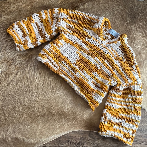 Tonlé Maleng Sweater - Gold White Orange - Picture 2 of 5